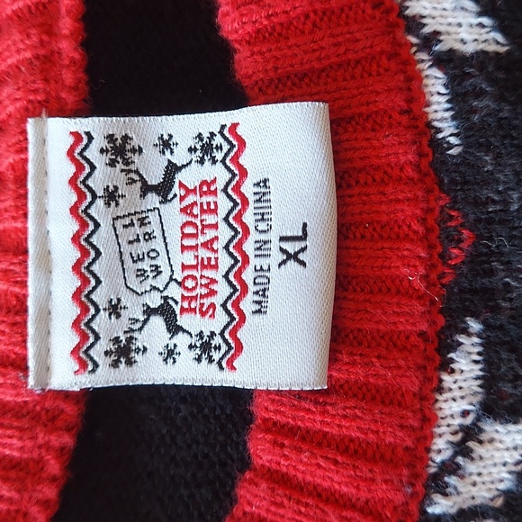 Holiday Sweater Sequin Changing Santa Face Dinosaur Head Size xl - Picture 2 of 6